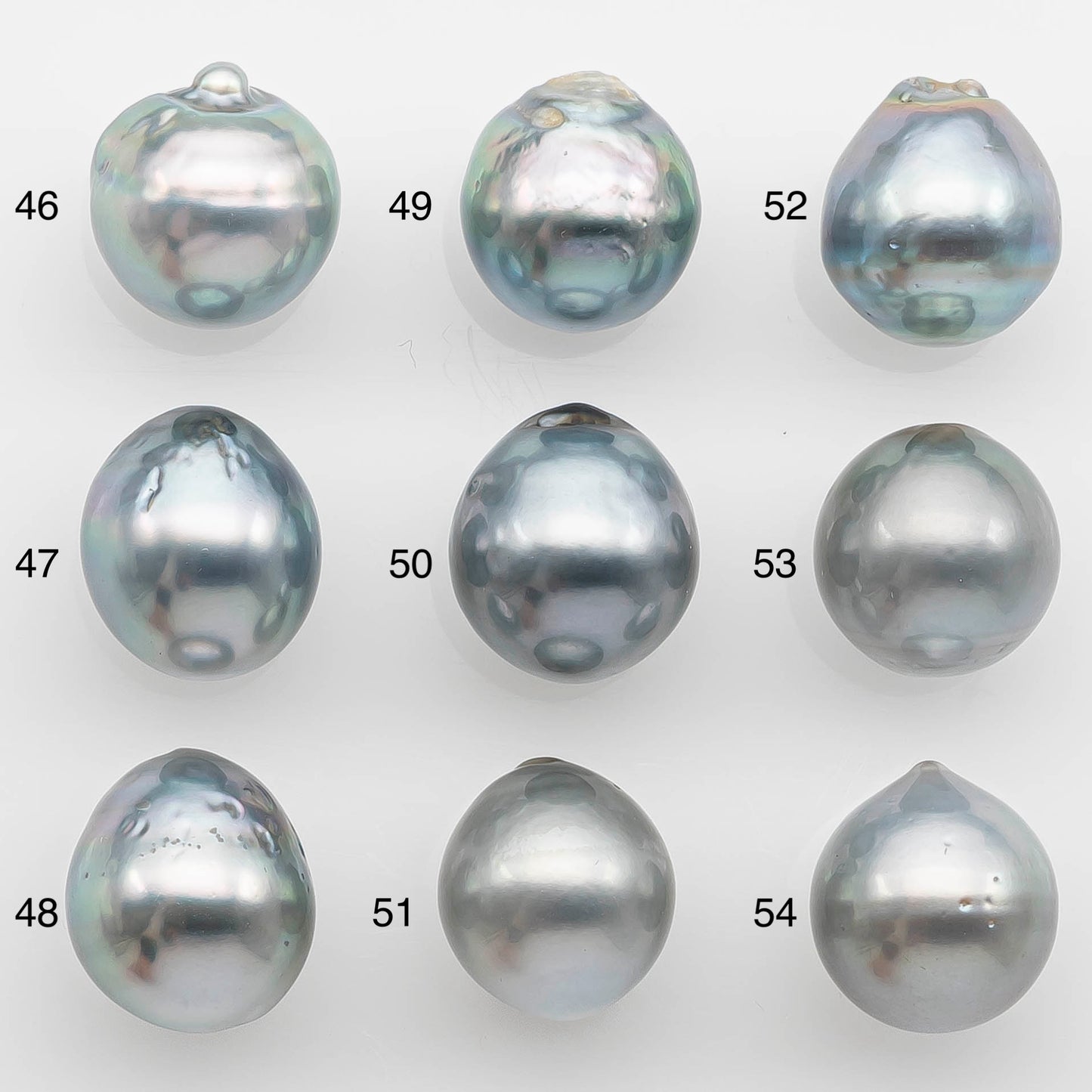 11-12mm Tahitian Pearl with High Luster and Natural Color in Silver Blue, Loose Single Piece Undrilled, SKU # 2367TH