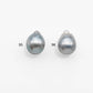 11-12mm Tahitian Pearl with High Luster and Natural Color in Silver Blue, Loose Single Piece Undrilled, SKU # 2367TH