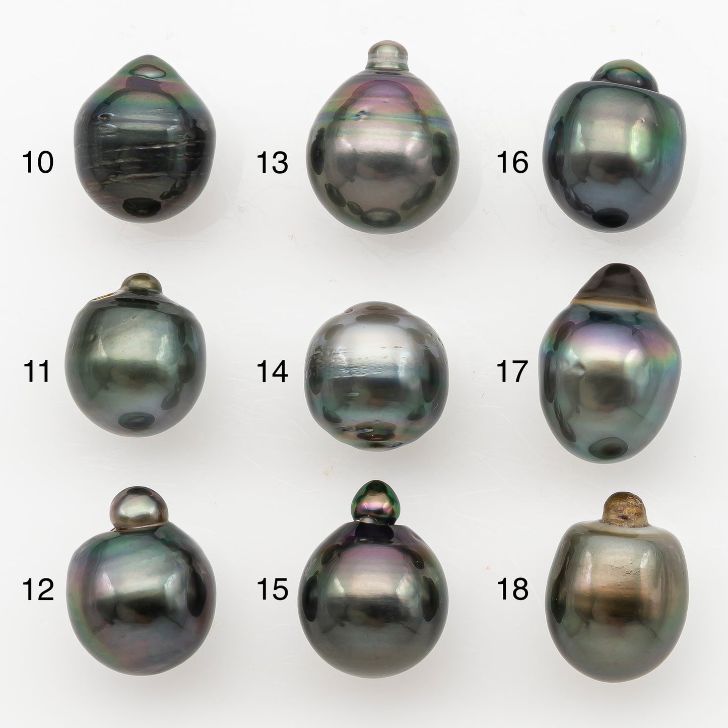 11-12mm Tahitian Pearl, Loose Undrilled with High Luster for Jewelry Making, SKU # 3127TH