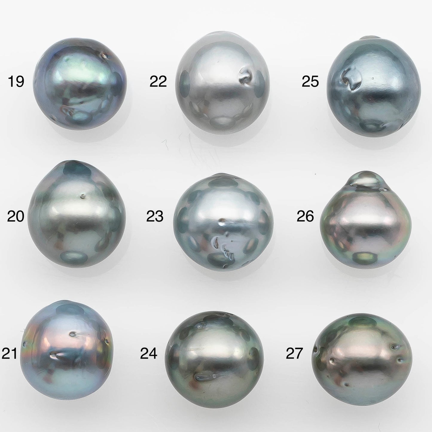 11-12mm Tahitian Pearl with High Luster and Natural Color in Silver Blue with Minor Blemishes, Loose Single Piece Undrilled, SKU # 2368TH