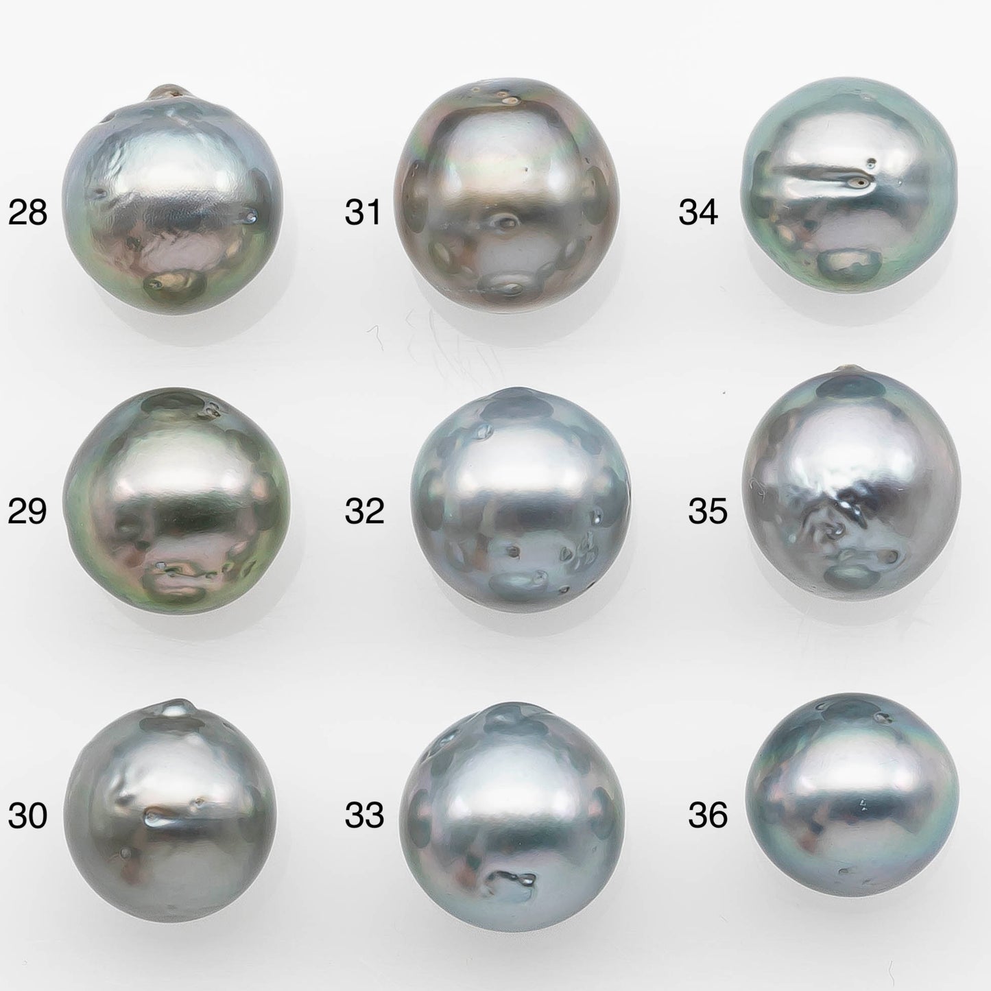 11-12mm Tahitian Pearl with High Luster and Natural Color in Silver Blue with Minor Blemishes, Loose Single Piece Undrilled, SKU # 2368TH