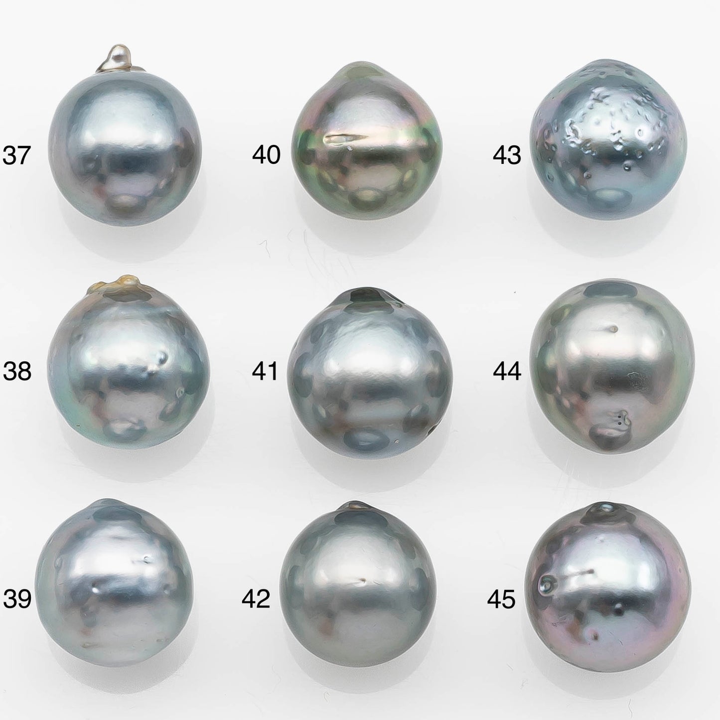 11-12mm Tahitian Pearl with High Luster and Natural Color in Silver Blue with Minor Blemishes, Loose Single Piece Undrilled, SKU # 2368TH