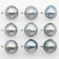 12-13mm Tahitian Pearl with High Luster and Natural Color in Silver Blue, Loose Single Piece Undrilled, SKU # 2370TH