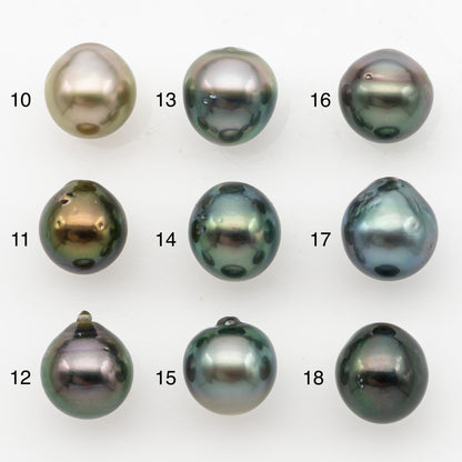 11-12mm Tahitian Pearl, Loose Undrilled with High Luster for Jewelry Making, SKU # 3128TH