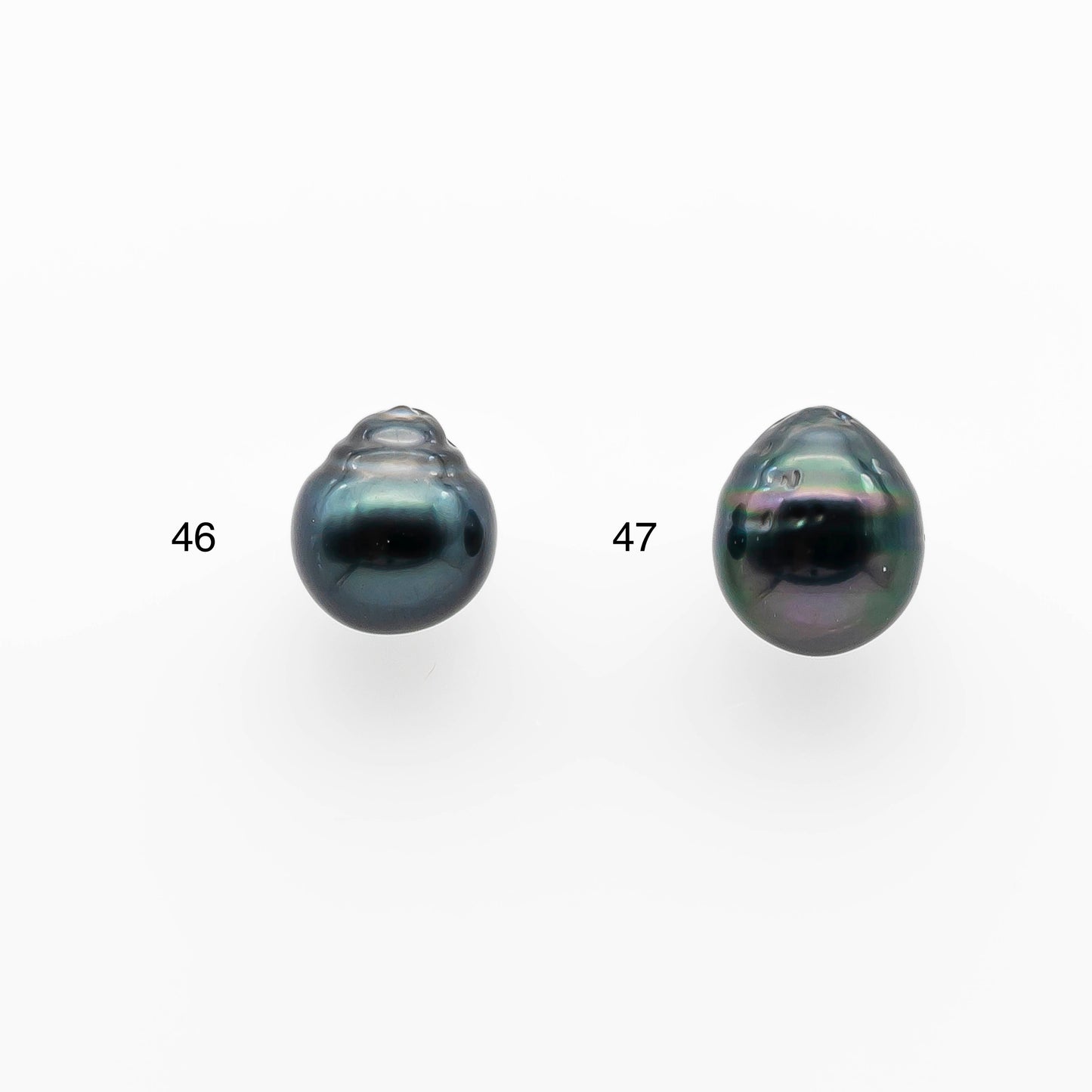 10-11mm Tahitian Pearl Drop with High Luster and Natural Color with Minor Blemishes, Loose Single Piece Undrilled, SKU # 2058TH