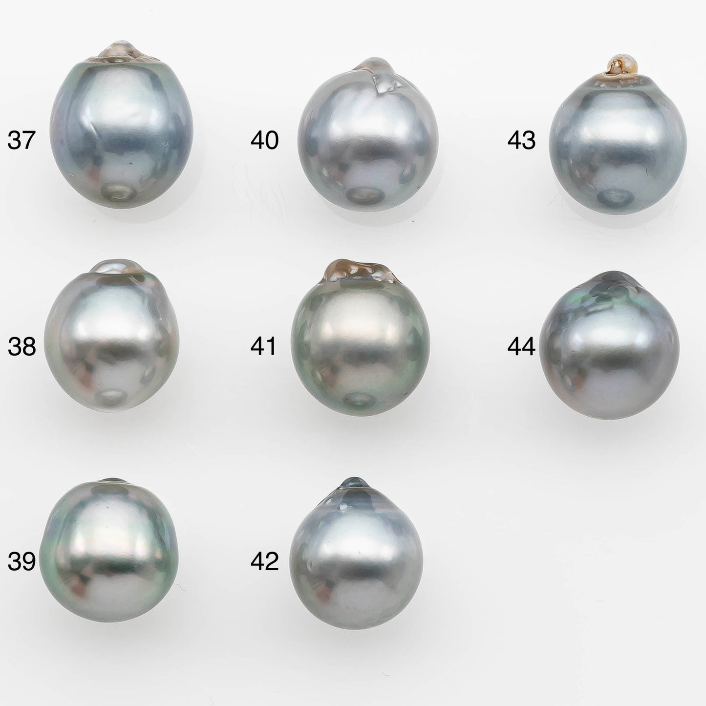 12-13mm Tahitian Pearl with High Luster and Natural Color in Silver Blue with Minor Blemishes, Loose Single Piece Undrilled, SKU # 2371TH