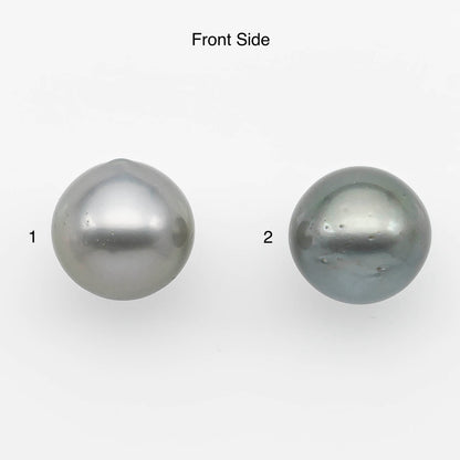 14-15mm Tahitian Pearl  with High Luster and Natural Color in Silver Blue with Minor Blemishes, Loose Single Piece Undrilled, SKU # 2376TH