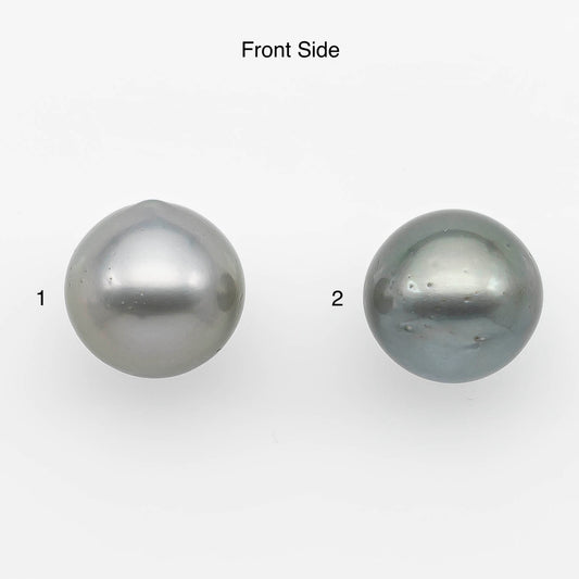 14-15mm Tahitian Pearl  with High Luster and Natural Color in Silver Blue with Minor Blemishes, Loose Single Piece Undrilled, SKU # 2376TH