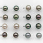 10-11mm Matching Pair Tahitian Pearl Round in Amazing Luster, Undrilled for Making Earring or Pendant, SKU # 2378TH