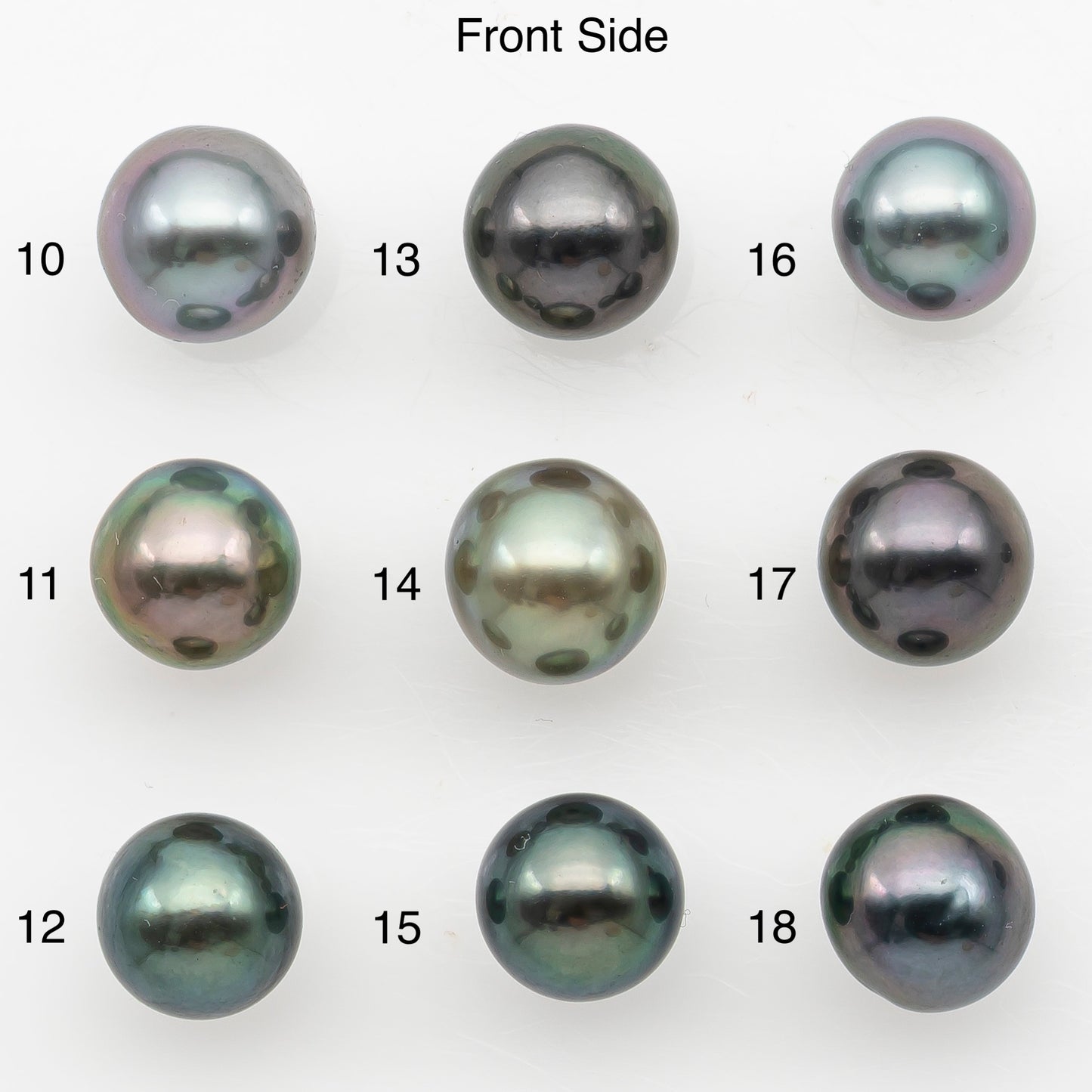 8-9mm Near Round Tahitian Pearl, Loose Undrilled with High Luster for Jewelry Making, SKU # 3140TH