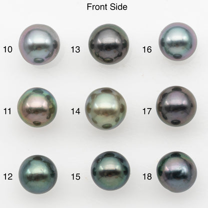 8-9mm Near Round Tahitian Pearl, Loose Undrilled with High Luster for Jewelry Making, SKU # 3140TH