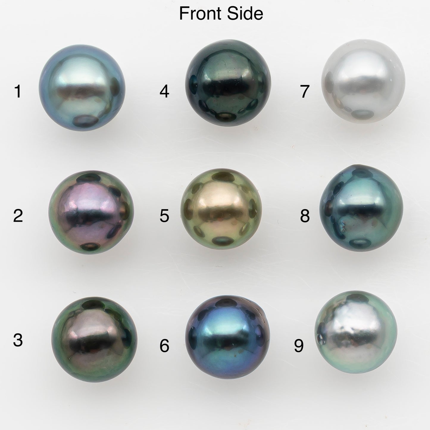 9-10mm Near Round Tahitian Pearl, Loose Undrilled with High Luster for Jewelry Making, SKU # 3141TH