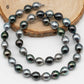 8-9mm Multicolor Near Round Tahitian Pearl Bead with High Luster, In Full Strand with Minor Blemishes for Making, SKU # 2381TH