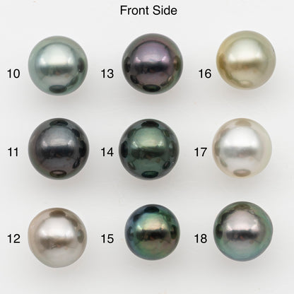 9-10mm Near Round Tahitian Pearl, Loose Undrilled with High Luster for Jewelry Making, SKU # 3141TH