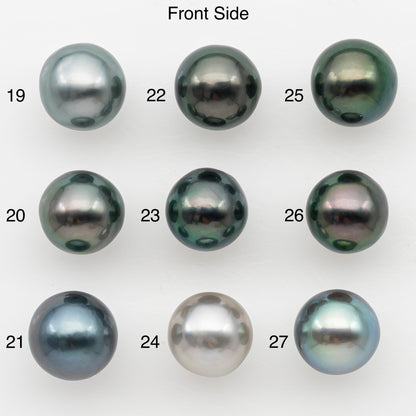 9-10mm Near Round Tahitian Pearl, Loose Undrilled with High Luster for Jewelry Making, SKU # 3141TH