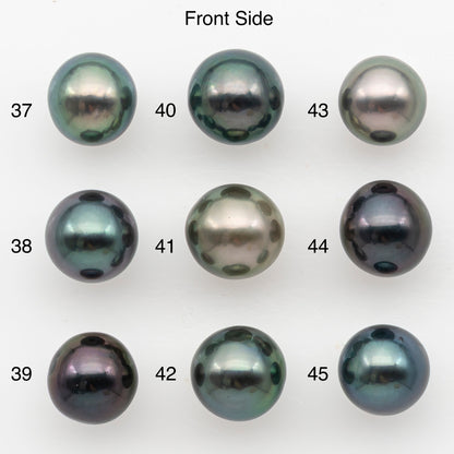 9-10mm Near Round Tahitian Pearl, Loose Undrilled with High Luster for Jewelry Making, SKU # 3141TH