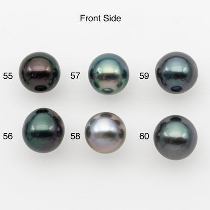 9-10mm Near Round Tahitian Pearl, Loose Undrilled with High Luster for Jewelry Making, SKU # 3141TH