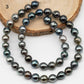 8-9mm Near Round Tahitian Pearl in Full Strand with Natural Color and High Luster, For Jewelry Making with  Minor Blemishes, SKU # 2384TH