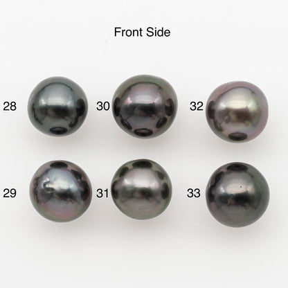 10-11mm Near Round Tahitian Pearl, Loose Undrilled with High Luster for Jewelry Making, SKU # 3142TH