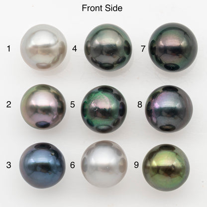 11-12mm Near Round Tahitian Pearl, Loose Undrilled with High Luster for Jewelry Making, SKU # 3143TH