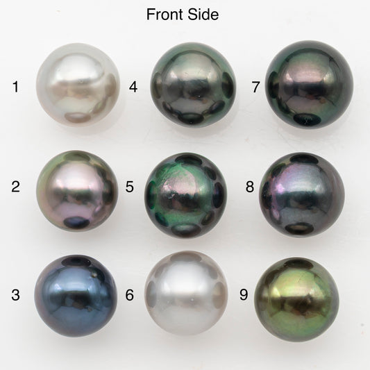11-12mm Near Round Tahitian Pearl, Loose Undrilled with High Luster for Jewelry Making, SKU # 3143TH