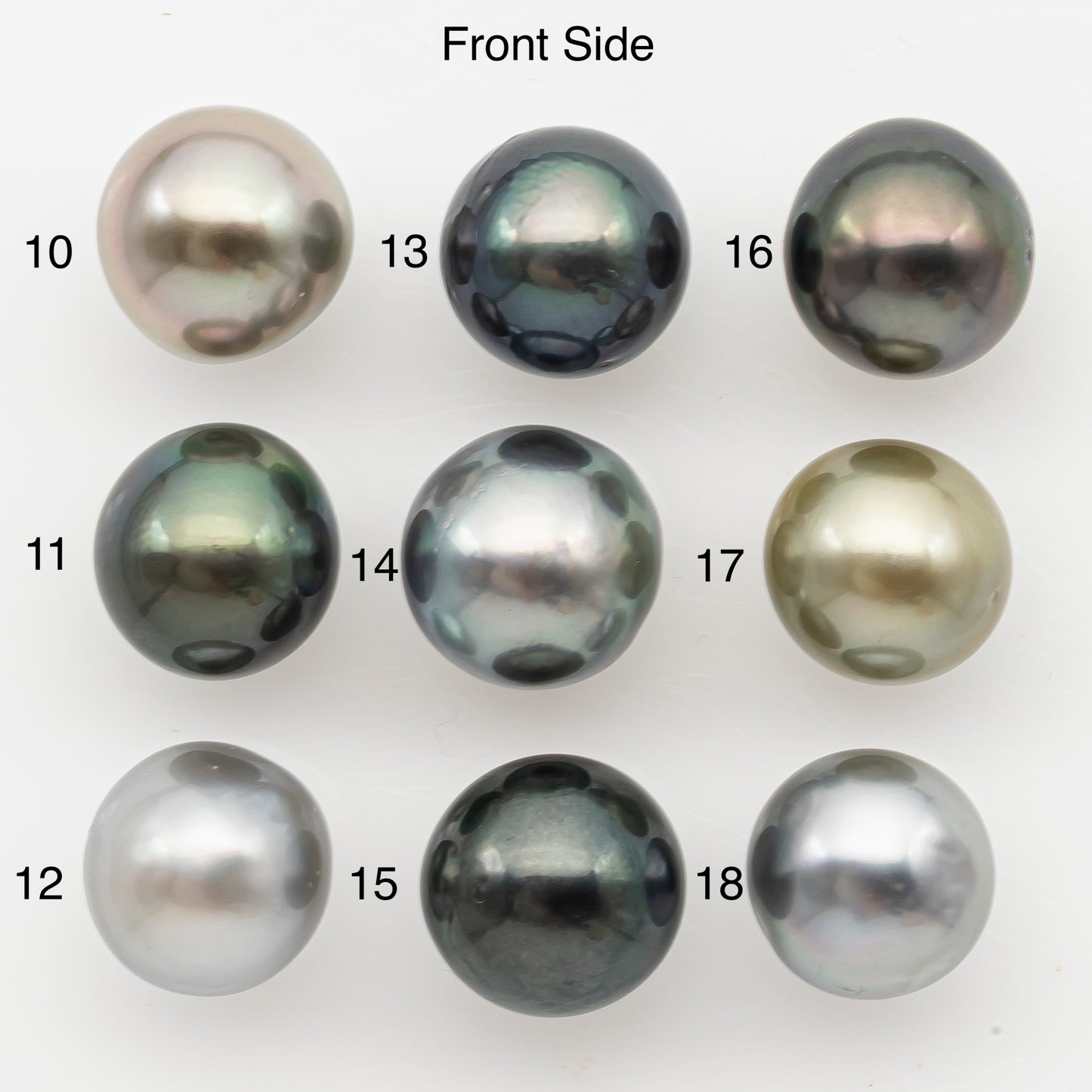 11-12mm Near Round Tahitian Pearl, Loose Undrilled with High Luster for Jewelry Making, SKU # 3143TH
