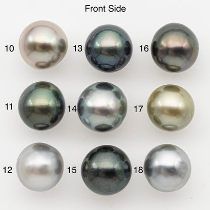 11-12mm Near Round Tahitian Pearl, Loose Undrilled with High Luster for Jewelry Making, SKU # 3143TH