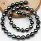 9-10mm Near Round Tahitian Pearl in Full Strand with Natural Color and High Luster, For Jewelry Making with  Minor Blemishes, SKU # 2387TH