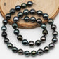 9-10mm Drop Tahitian Pearl in Full Strand with Natural Color and High Luster, For Jewelry Making with  Minor Blemishes, SKU # 2388TH