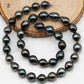 9-10mm Drop Tahitian Pearl in Full Strand with Natural Color and High Luster, For Jewelry Making with  Minor Blemishes, SKU # 2390TH