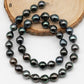 9-10mm Drop Tahitian Pearl in Full Strand with Natural Color and High Luster, For Jewelry Making with  Minor Blemishes, SKU # 2390TH