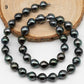 9-10mm Drop Tahitian Pearl in Full Strand with Natural Color and High Luster, For Jewelry Making with  Minor Blemishes, SKU # 2390TH