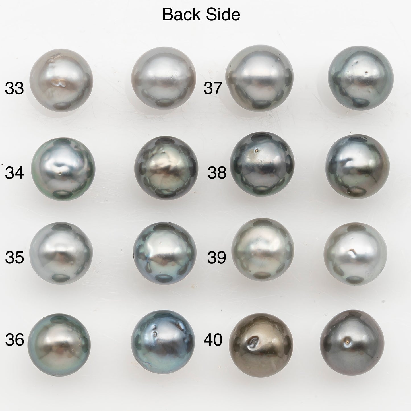 10-11mm Near Round Tahitian Pearl Pairs, Matched Loose Undrilled for Making Earring, Natural Color and High Luster, SKU # 3146TH