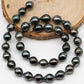 9-10mm Drop Tahitian Pearl in Full Strand with Natural Color and High Luster, For Jewelry Making with  Minor Blemishes, SKU # 2393TH