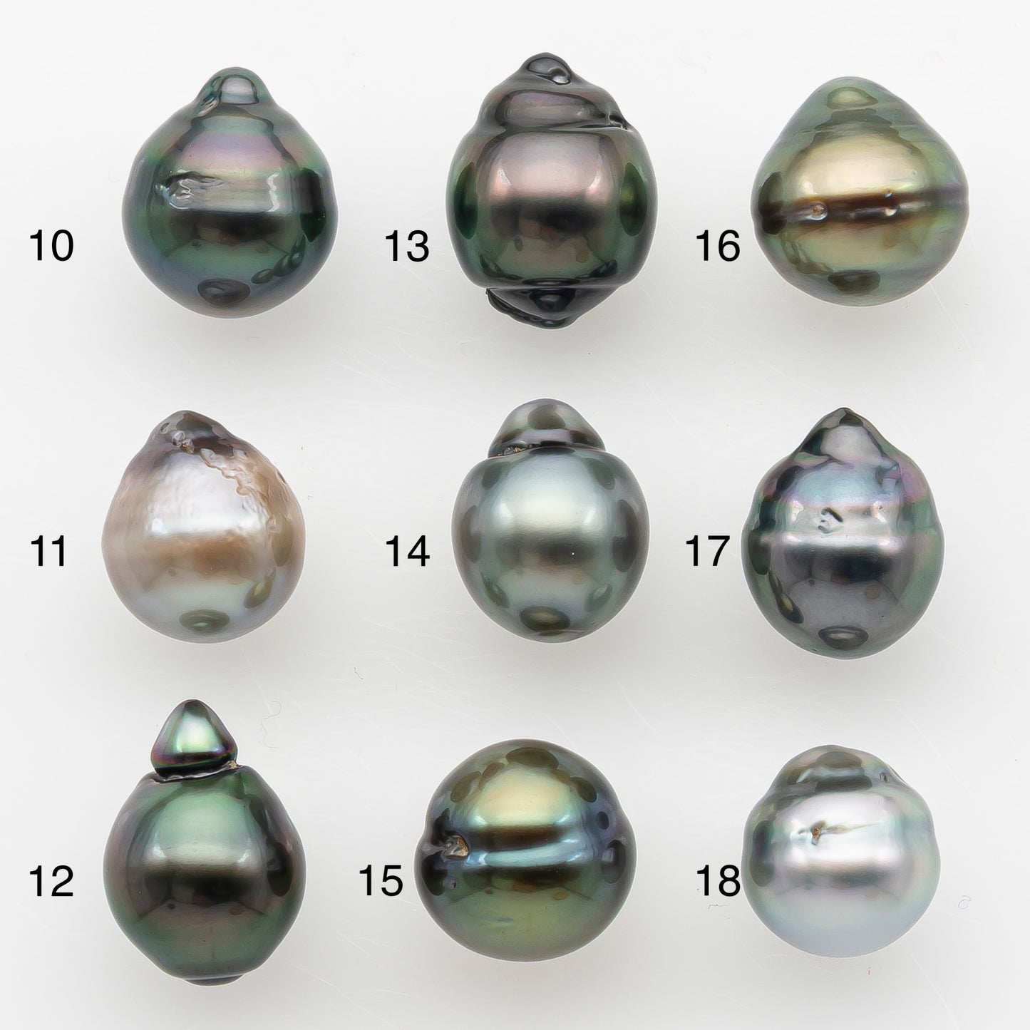 9-10mm Tahitian Pearl Natural Color with Minor Blemishes, Loose Undrilled for Jewelry Making, SKU # 3148TH