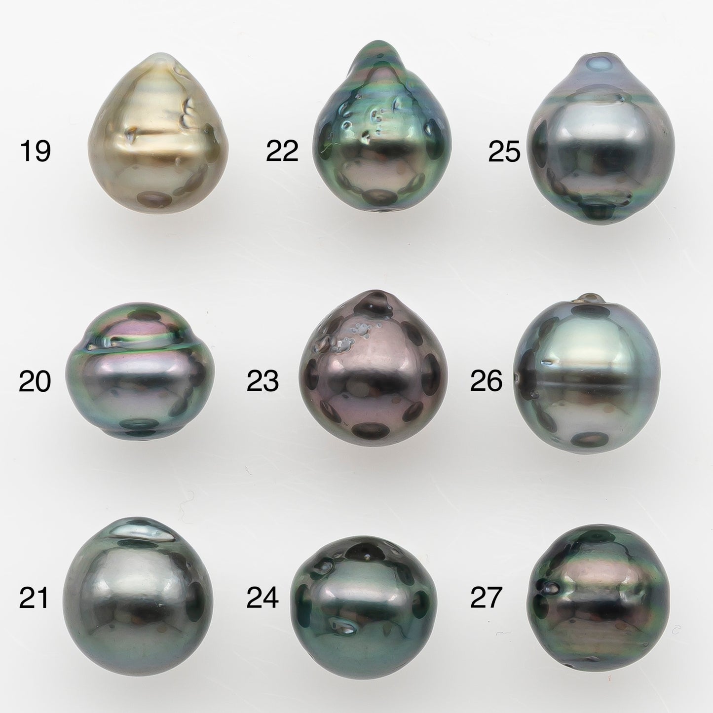 9-10mm Tahitian Pearl Natural Color with Minor Blemishes, Loose Undrilled for Jewelry Making, SKU # 3148TH