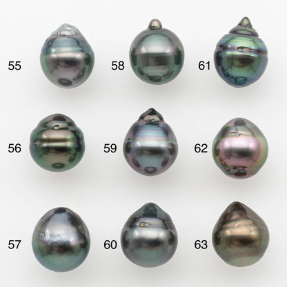 9-10mm Tahitian Pearl Natural Color with Minor Blemishes, Loose Undrilled for Jewelry Making, SKU # 3148TH
