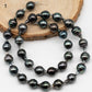 9-10mm Drop Tahitian Pearl in Full Strand with Natural Color and High Luster, For Jewelry Making with  Minor Blemishes, SKU # 2395TH