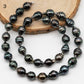 9-10mm Drop Tahitian Pearl in Full Strand with Natural Color and High Luster, For Jewelry Making with  Minor Blemishes, SKU # 2395TH