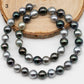 9-10mm Multicolor Near Round Tahitian Pearl Bead with High Luster, In Full Strand with Minor Blemishes for Making, SKU # 2396TH