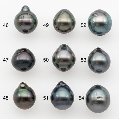 9-10mm Tahitian Pearl Natural Color with Minor Blemishes, Loose Undrilled for Jewelry Making, SKU # 3149TH