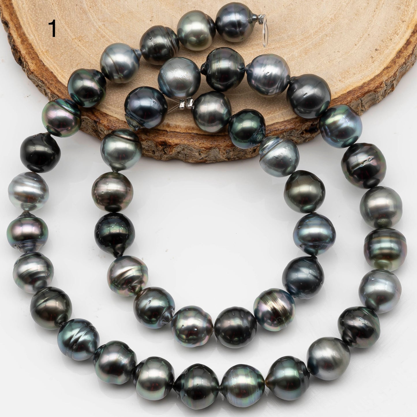 9-10mm Multicolor Drop Tahitian Pearl Bead with High Luster, In Full Strand with Minor Blemishes for Making, SKU # 2397TH