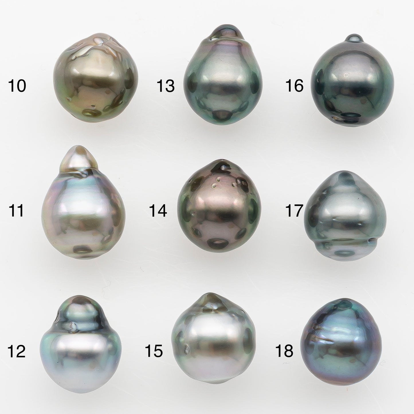 9-10mm Tahitian Pearl Natural Color with Minor Blemishes, Loose Undrilled for Jewelry Making, SKU # 3150TH