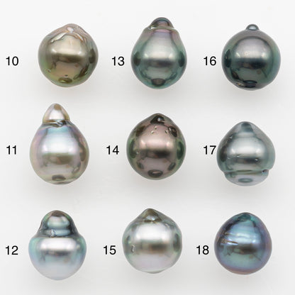 9-10mm Tahitian Pearl Natural Color with Minor Blemishes, Loose Undrilled for Jewelry Making, SKU # 3150TH