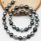 9-10mm Multicolor Drop Tahitian Pearl Bead with High Luster, In Full Strand with Minor Blemishes for Making, SKU # 2397TH