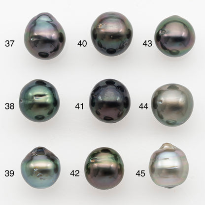 9-10mm Tahitian Pearl Natural Color with Minor Blemishes, Loose Undrilled for Jewelry Making, SKU # 3150TH