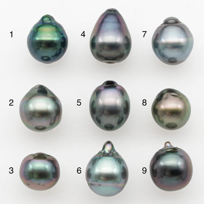 9-10mm Tahitian Pearl Natural Color with Minor Blemishes, Loose Undrilled for Jewelry Making, SKU # 3150TH