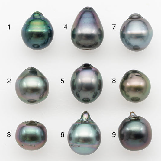 9-10mm Tahitian Pearl Natural Color with Minor Blemishes, Loose Undrilled for Jewelry Making, SKU # 3150TH