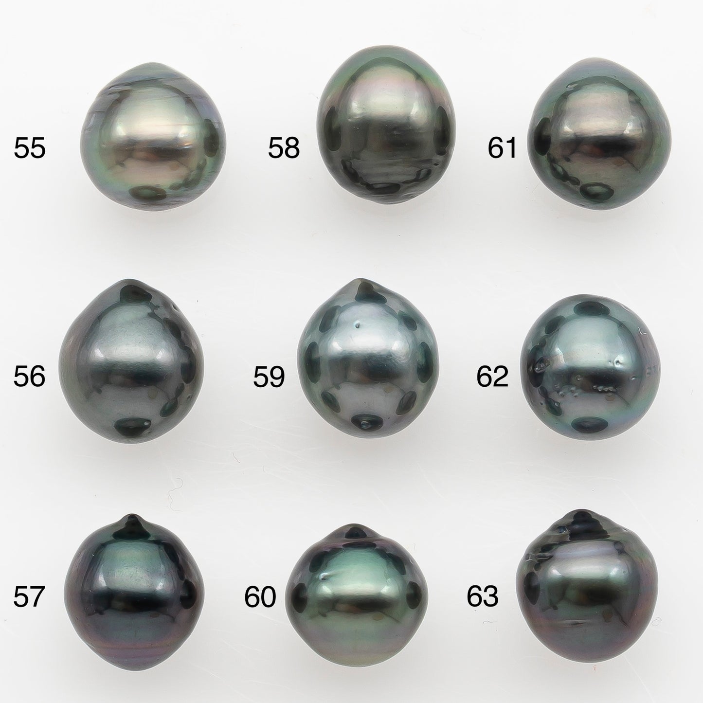 9-10mm Tahitian Pearl Natural Color with Minor Blemishes, Loose Undrilled for Jewelry Making, SKU # 3150TH