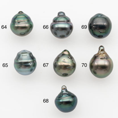 9-10mm Tahitian Pearl Natural Color with Minor Blemishes, Loose Undrilled for Jewelry Making, SKU # 3150TH